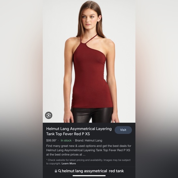 Helmut Lang Asymmetrical maroon top sz M - Picture 3 of 3